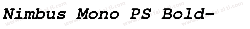 Nimbus Mono PS Bold字体转换